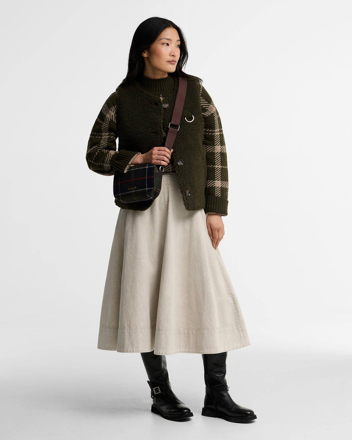 Mini borsa a tracolla Contine in tartan LBA0543 TN11 BARBOUR 