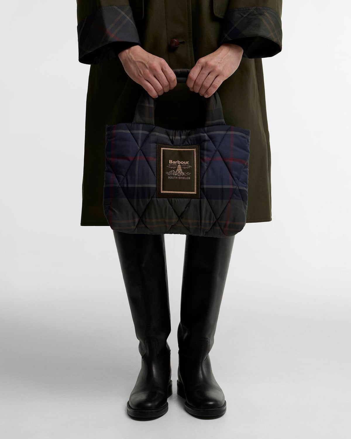 Mini borsa tote trapuntata Arlene in tartan LBA0552 TN43 BARBOUR 