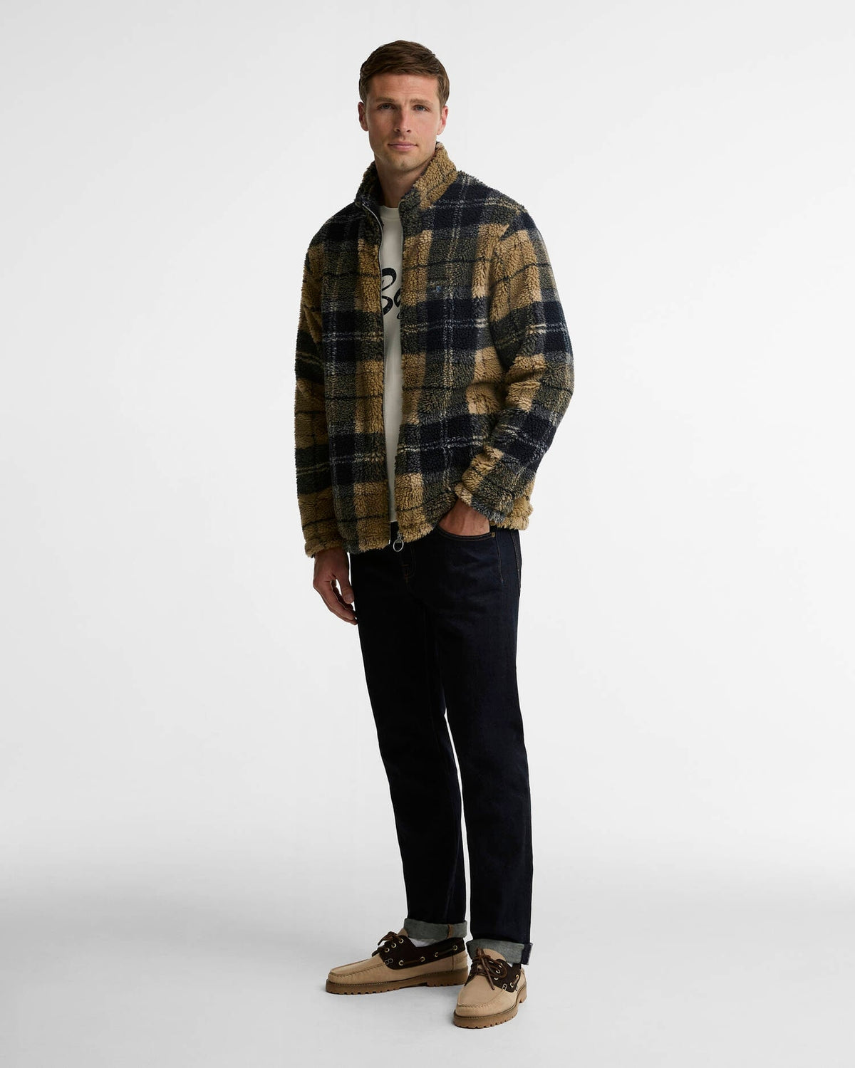 Pile sherpa con motivo tartan MFL0187 TN39 BARBOUR 