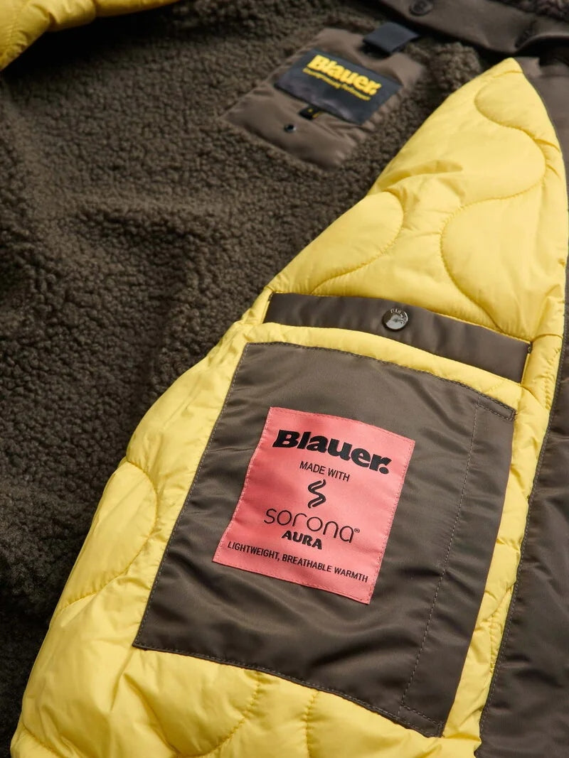BOMBER CON COLLETTO IN PELLICCIA MARSHALL<BR/> BLUC02241-007280 382 BLAUER 
