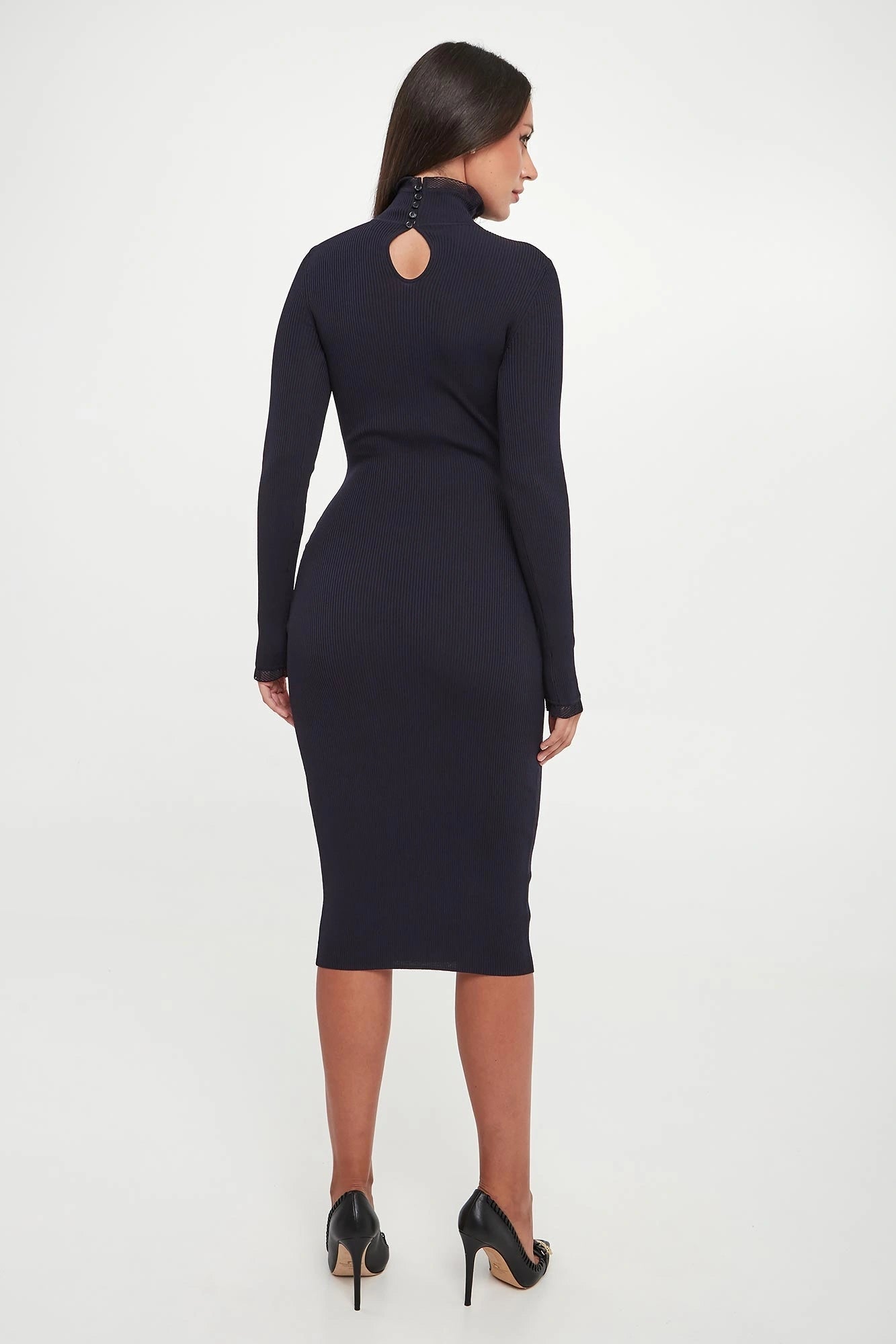 Abito in maglia con dettaglio logo AM21B66E2 H88 ELISABETTA FRANCHI 