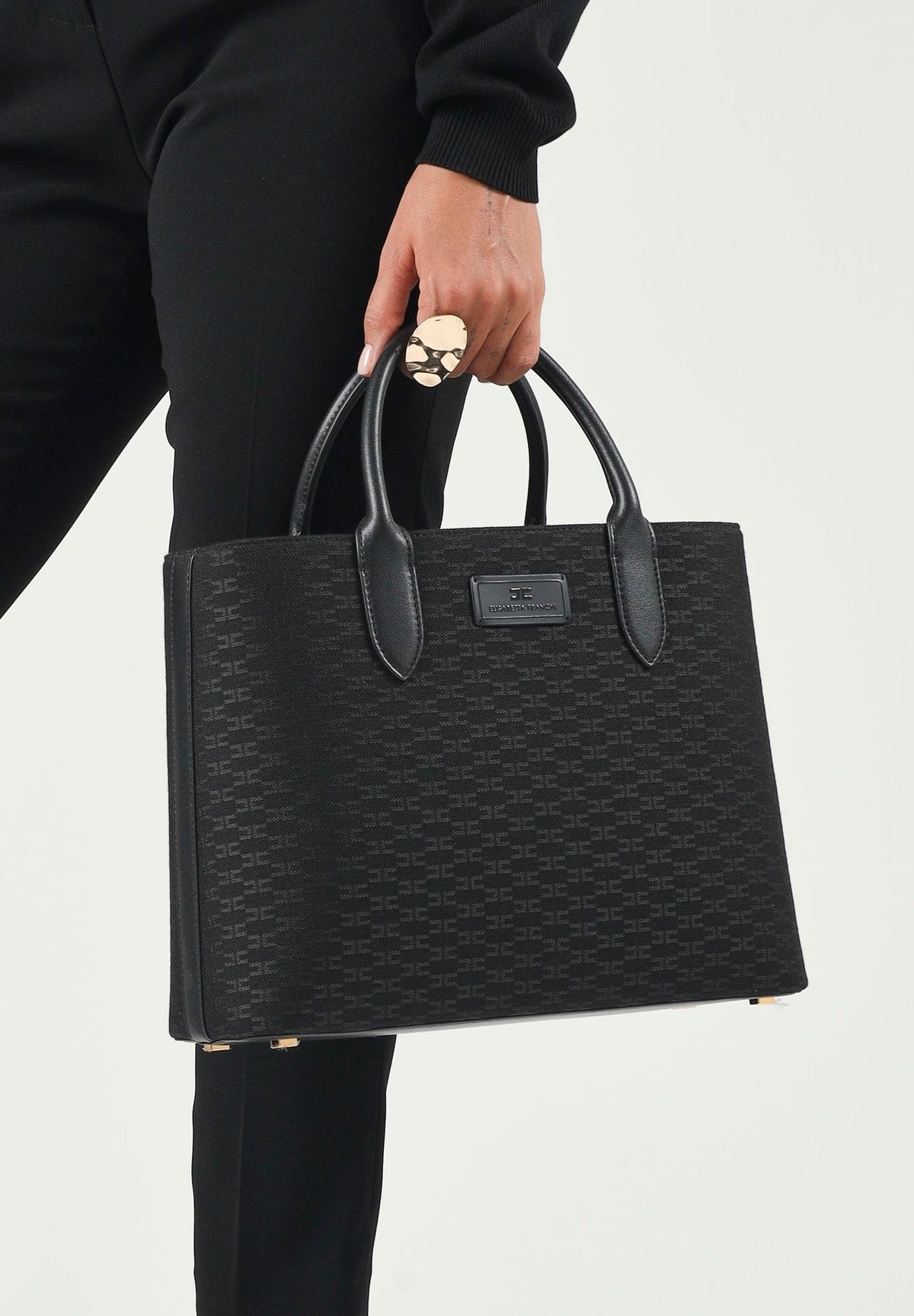 ELISABETTA FRANCHI Borsa a mano DAILY nero BS01A66E2 110 ELISABETTA FRANCHI 