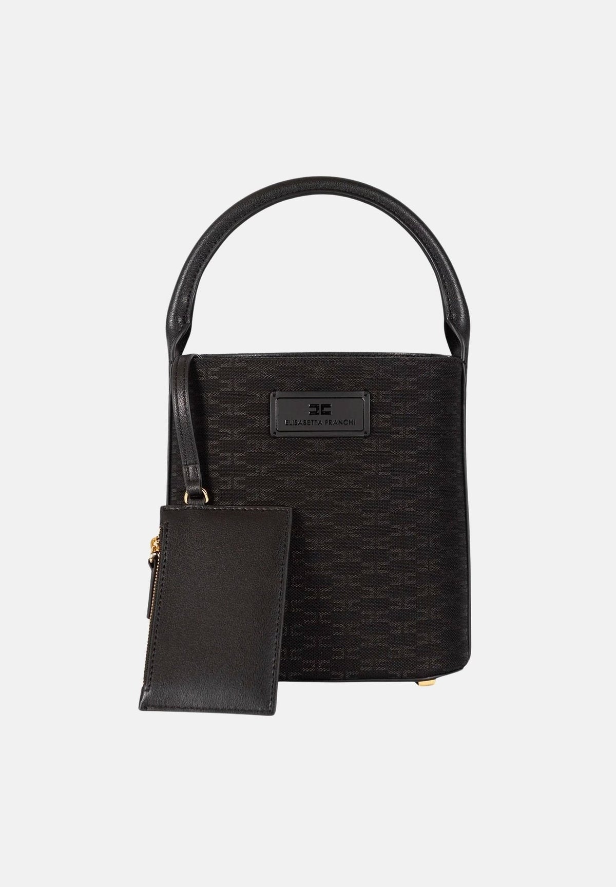 ELISABETTA FRANCHI Borsa DAILY nera con motivo monogram BS02A66E2 110 ELISABETTA FRANCHI 