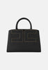 ELISABETTA FRANCHI Borsa TOTE nera  con maxi logo frontale.