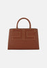 ELISABETTA FRANCHI Borsa a mano brown sugar- marrone con maxi logo frontale