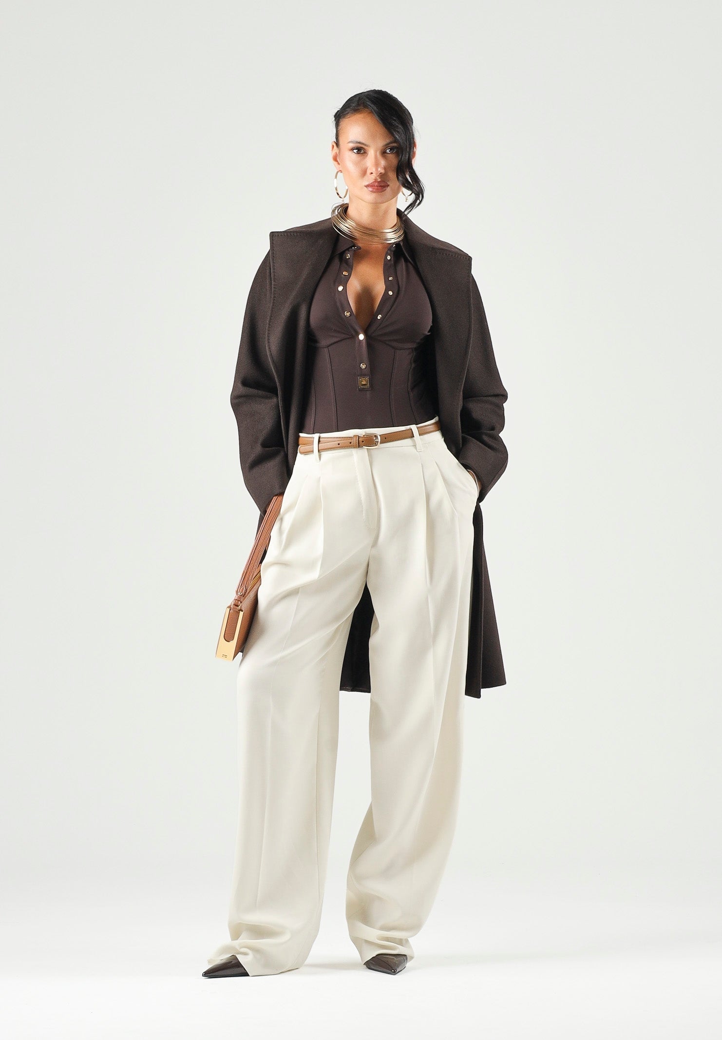 Camicia a body elasticizzata CB00466E2 EV9 ELISABETTA FRANCHI 