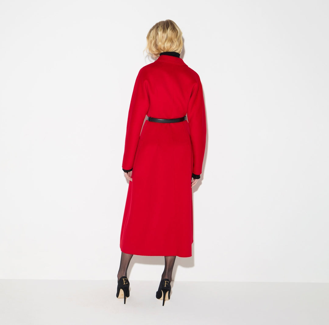 Elisabetta Franchi Cappotto in panno double con cintura CP03D67E2 CG5 ELISABETTA FRANCHI 