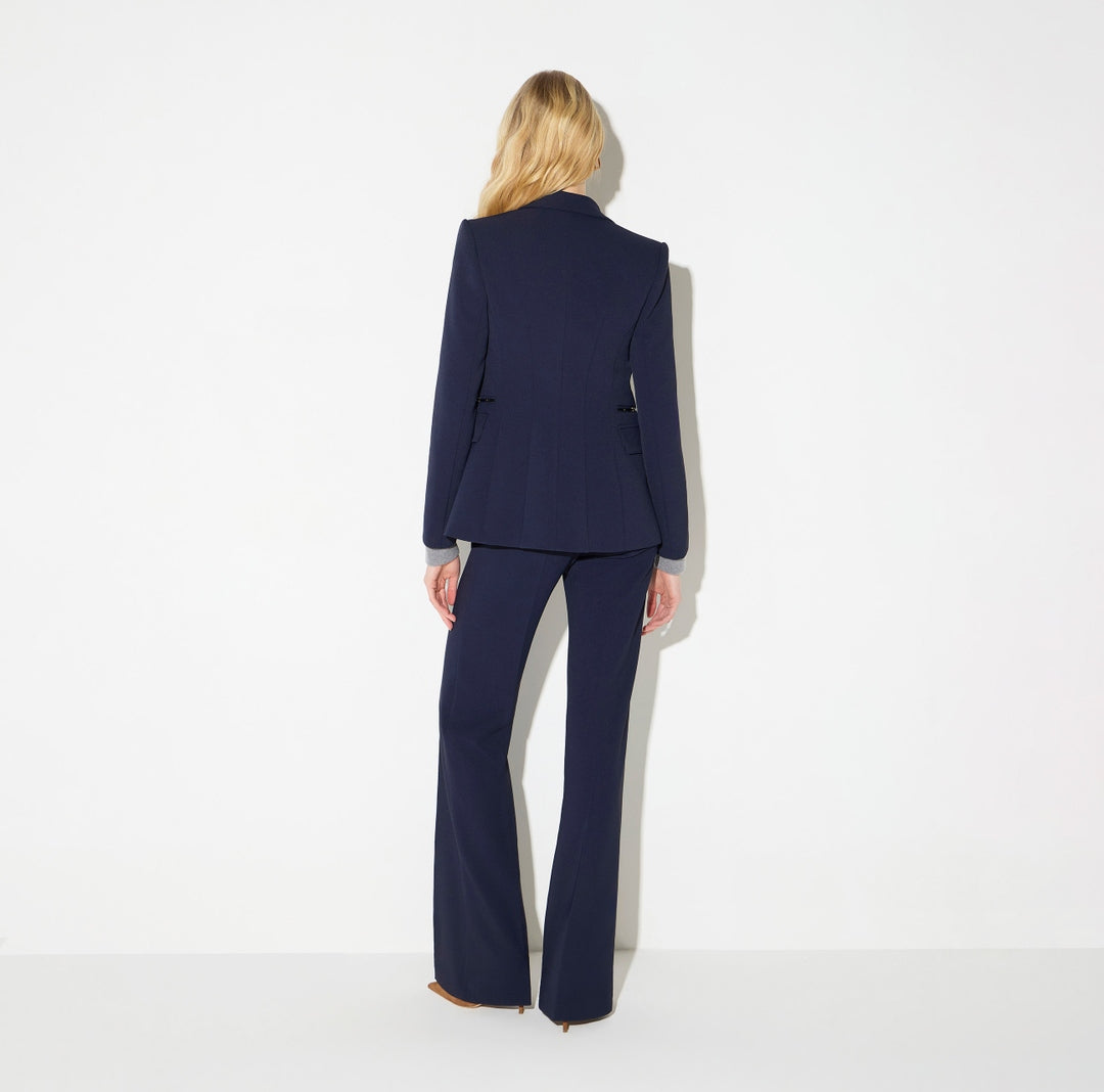 Giacca monopetto in crêpe stretch GI27466E2 H88 ELISABETTA FRANCHI 