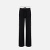 ELISABETTA FRANCHI Pantaloni JOGGER nero da donna con coulisse in vita e bande laterali a contrasto.