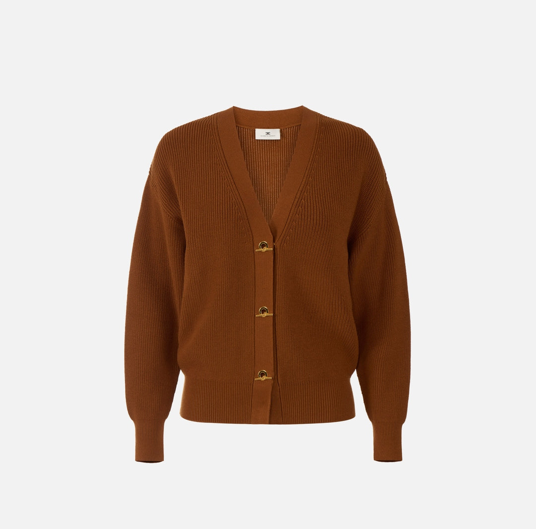 Cardigan in maglia con bottoni gioiello MK01S66E2 FK3 ELISABETTA FRANCHI 