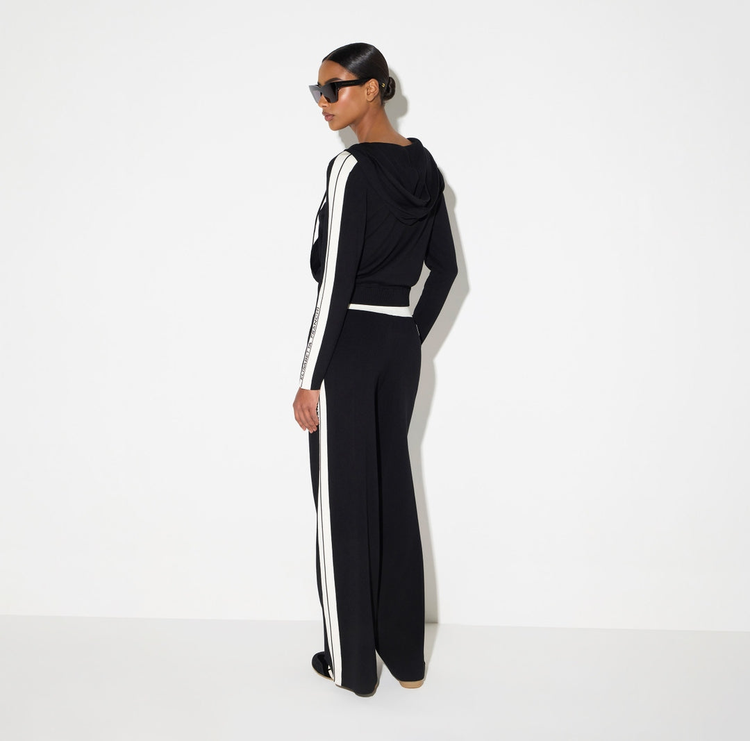 Felpa in maglia bicolore con logo<BR/> MK15S66E2 685 ELISABETTA FRANCHI 