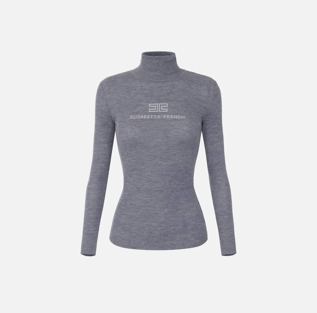 Dolcevita in maglia a costine<BR/> MK18B66E2 G41 ELISABETTA FRANCHI 
