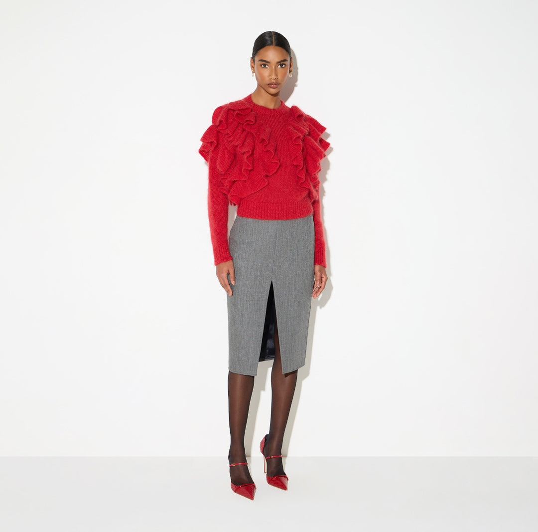 Elisabetta Franchi Pullover in maglia con ruches<BR/> MK42T67E2 CG5 ELISABETTA FRANCHI 