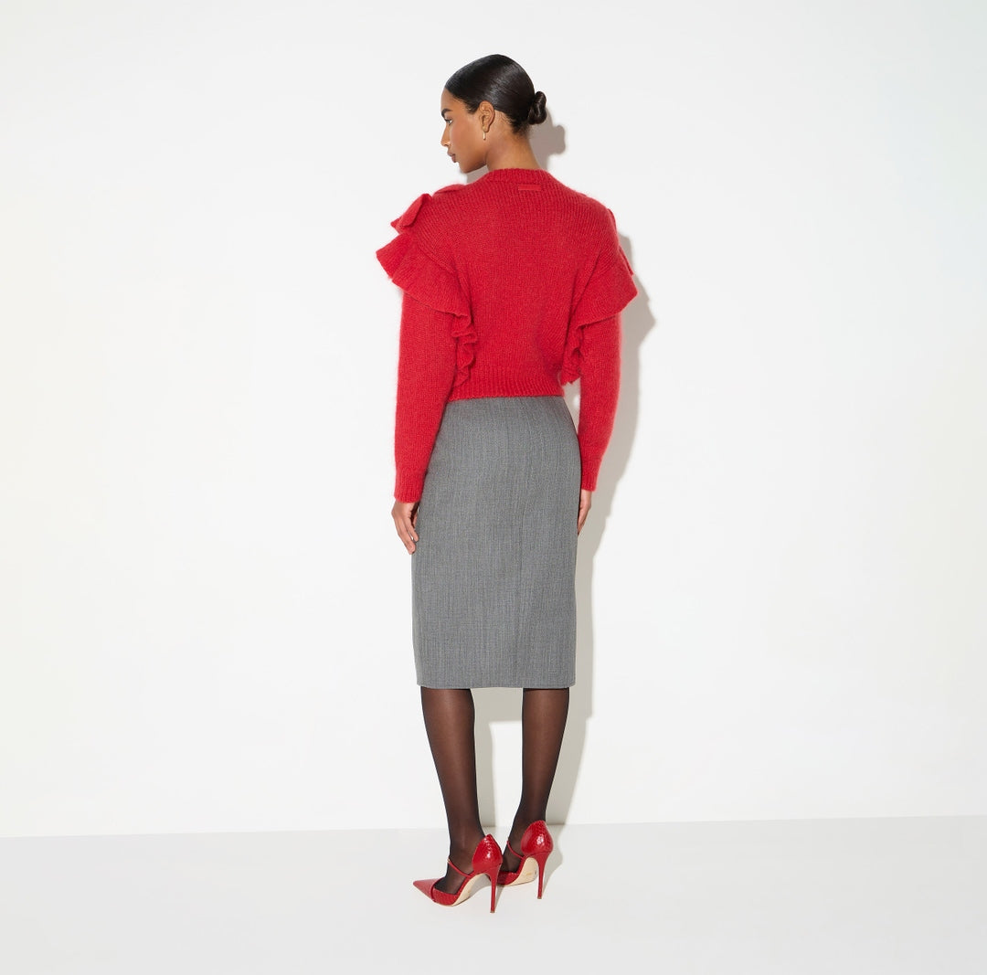Elisabetta Franchi Pullover in maglia con ruches<BR/> MK42T67E2 CG5 ELISABETTA FRANCHI 