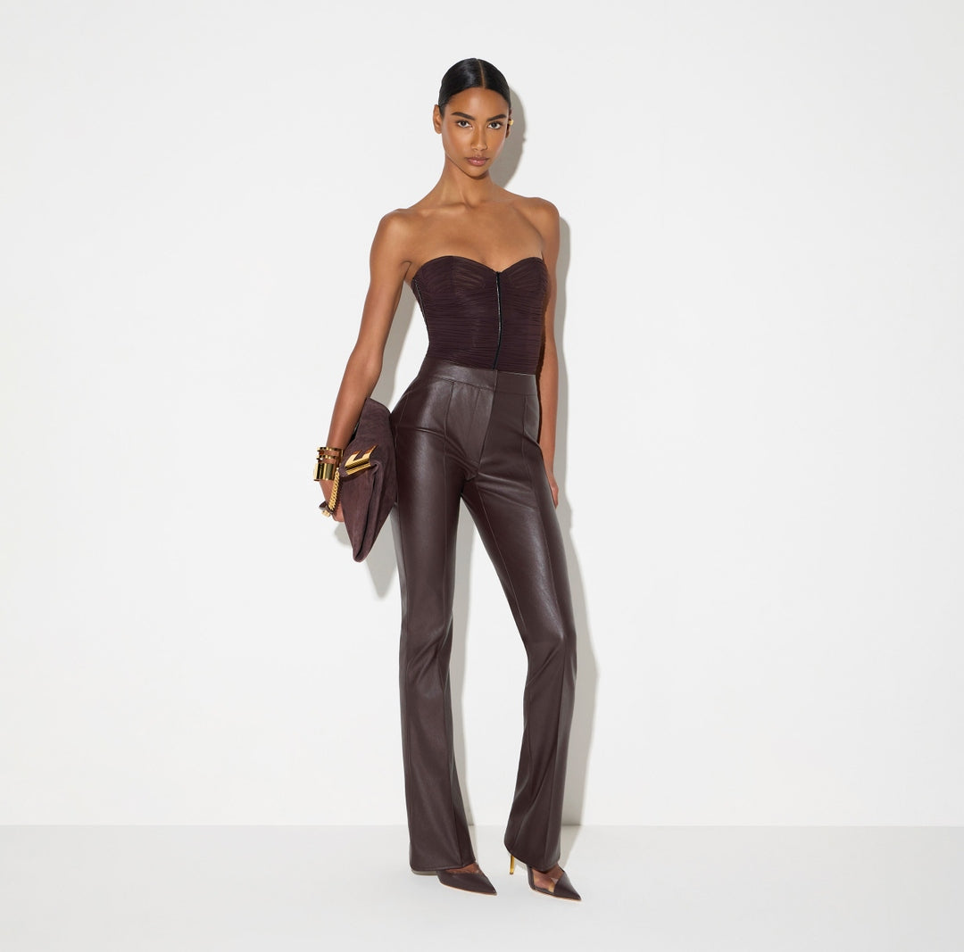 Elisabetta Franchi Pantaloni con nervature<BR/> PA18866E2 EV9 ELISABETTA FRANCHI 