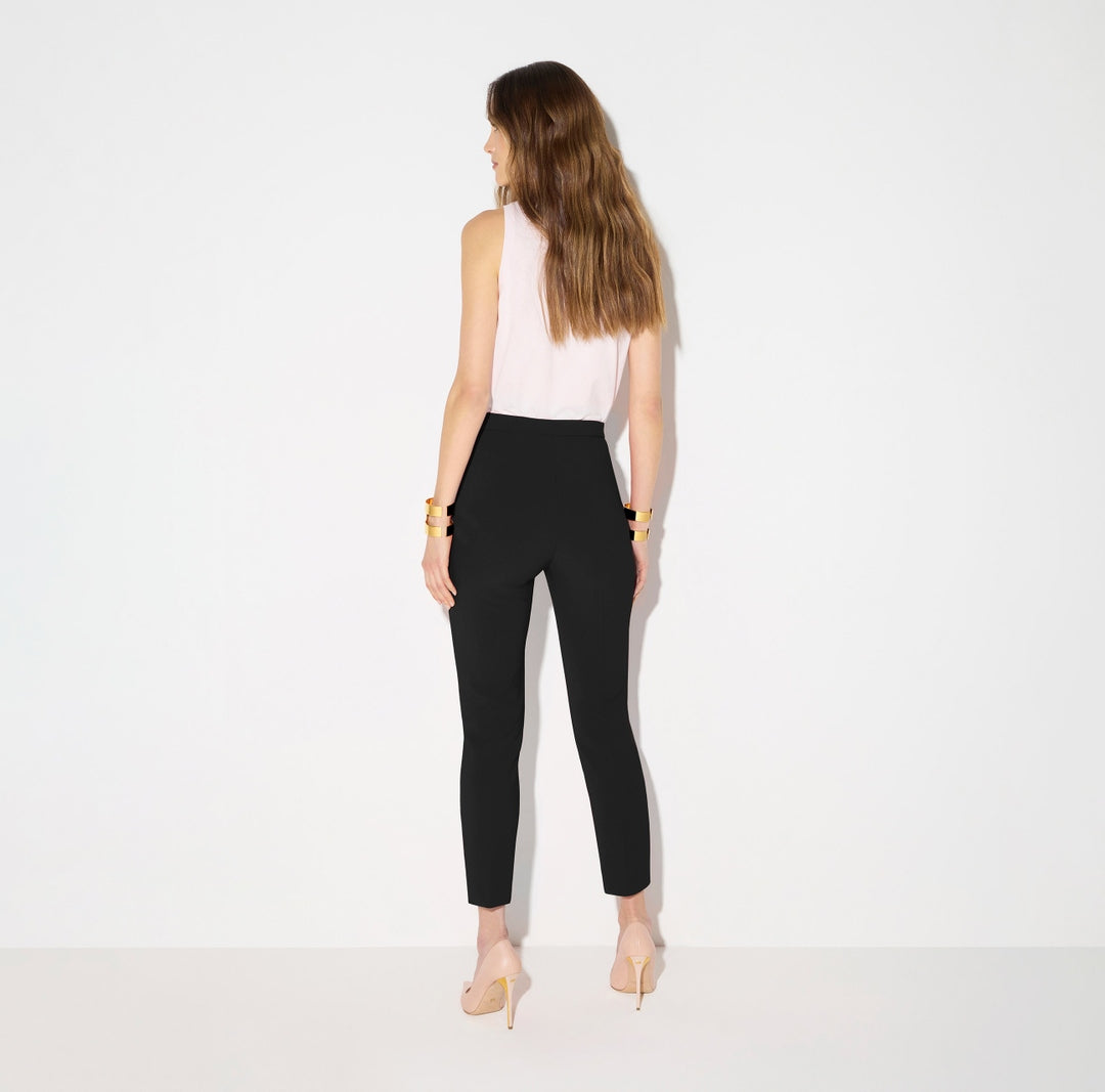 Pantaloni in doppio crêpe stretch<BR/> PA19566E2 110 ELISABETTA FRANCHI 