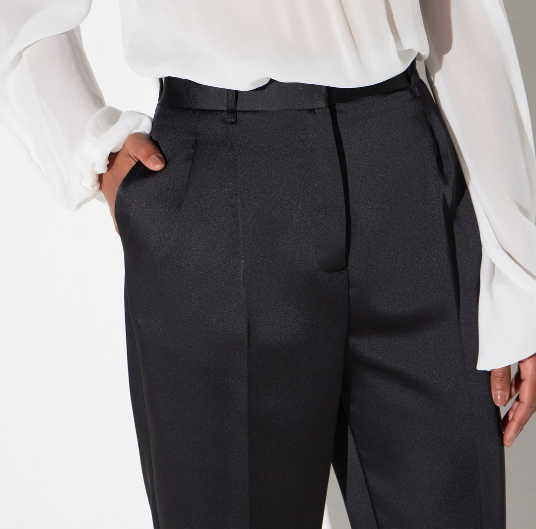 Pantaloni in raso stretch PA20366E2 110 ELISABETTA FRANCHI 