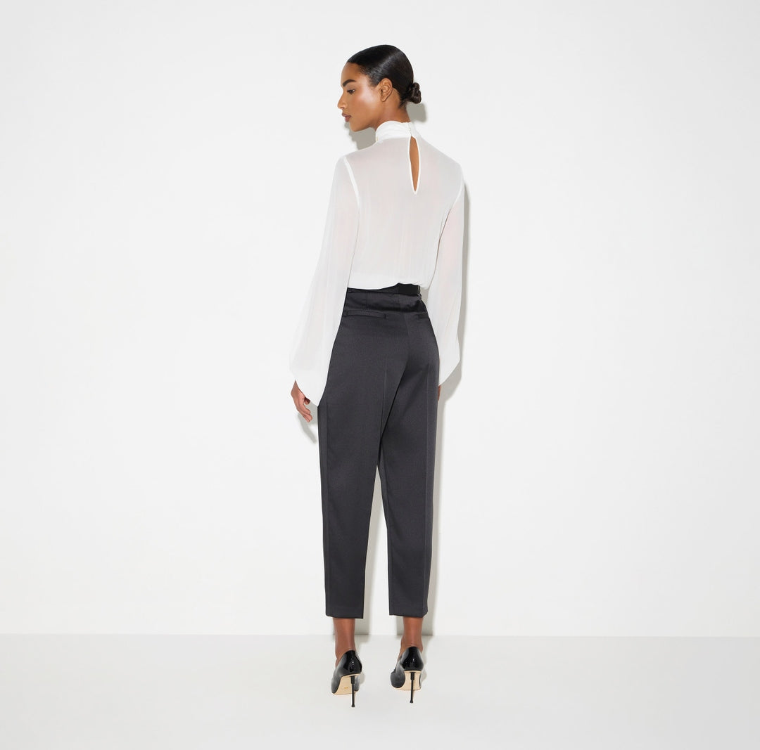 Pantaloni in raso stretch PA20366E2 110 ELISABETTA FRANCHI 