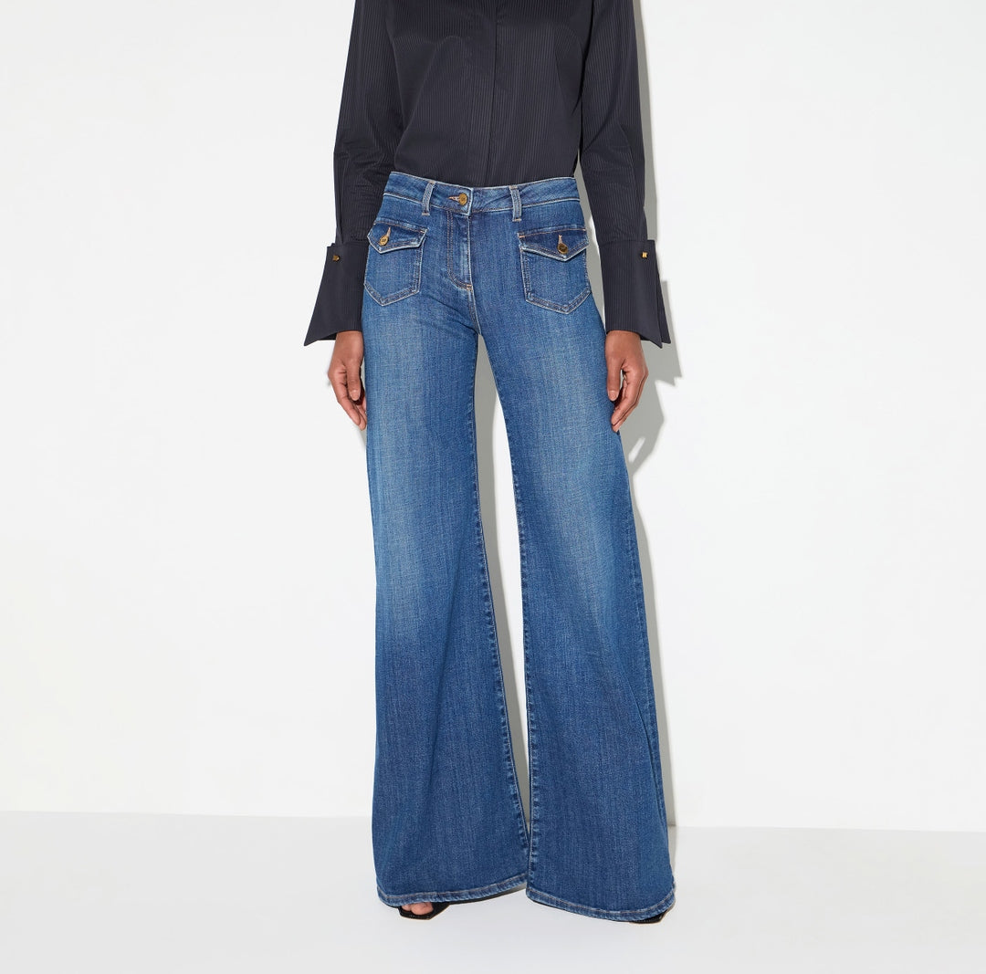Jeans a zampa con taschini PJ18N66E2 139 ELISABETTA FRANCHI 