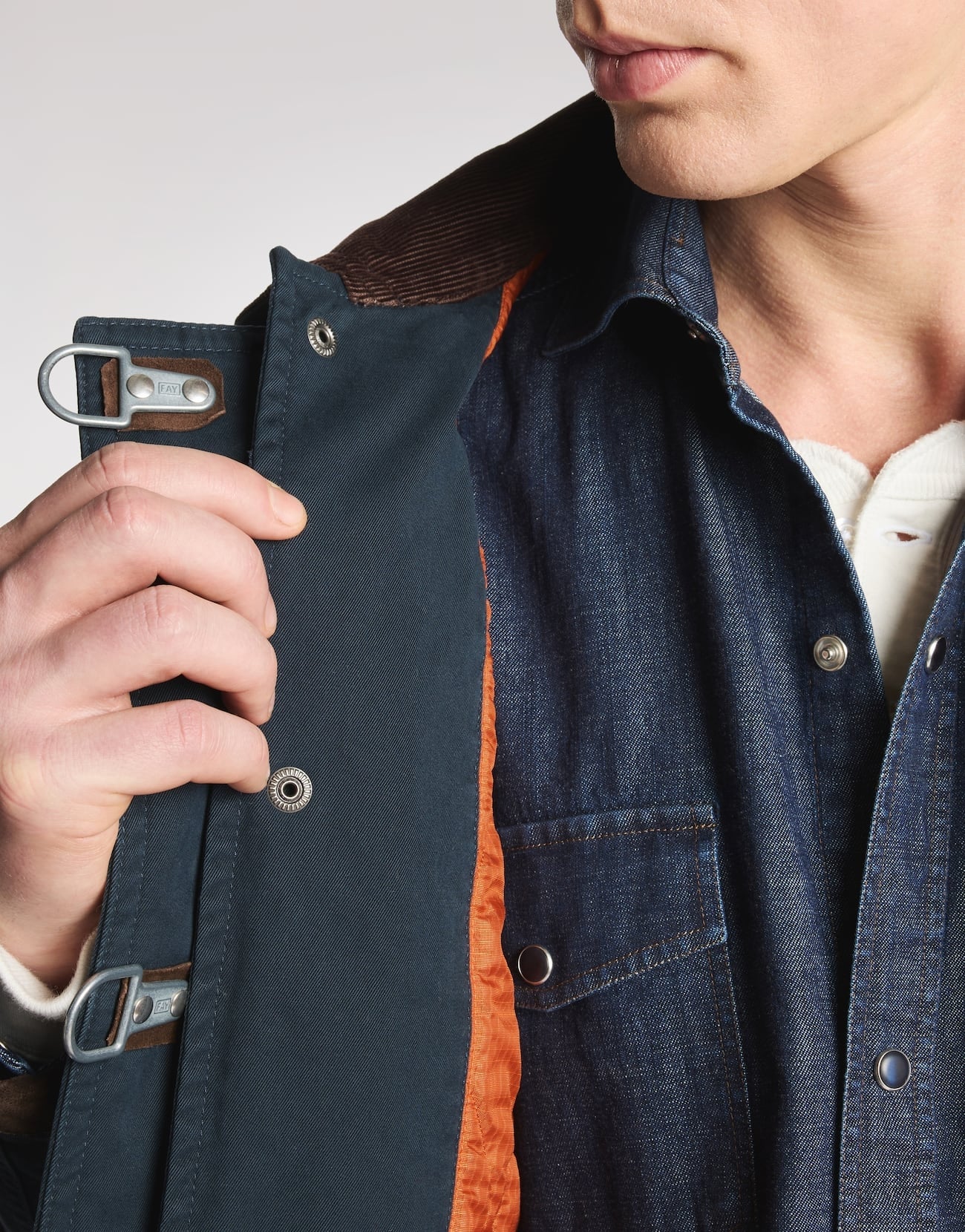 4 Ganci in gabardine di cotone - Fay Archive<BR/> MAM1353148LYN 2U807 FAY 