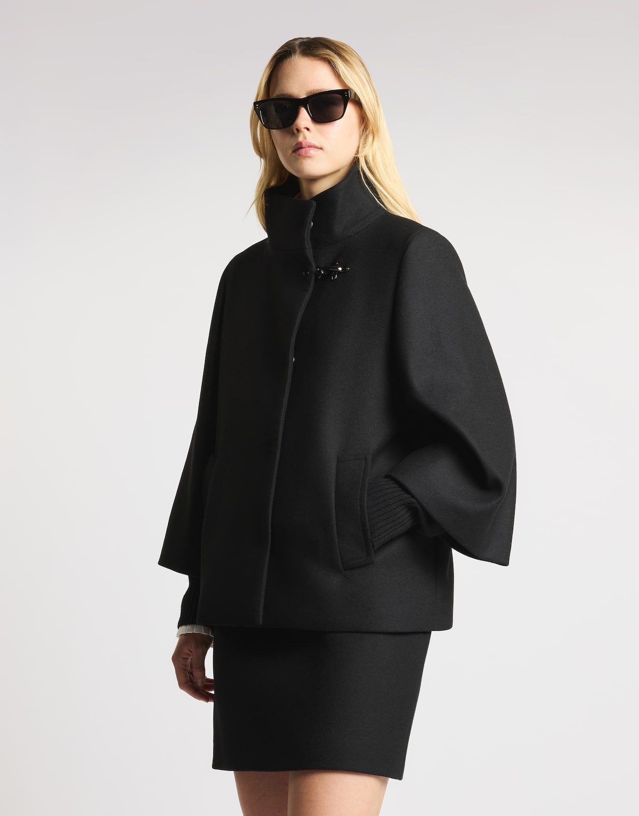 Cappa in panno di lana e cashmere NAW12534490YM VB999 FAY 