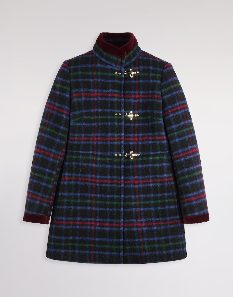 Virginia Coat in panno di lana check<BR/> NAW50534000YM U0ALZ FAY 