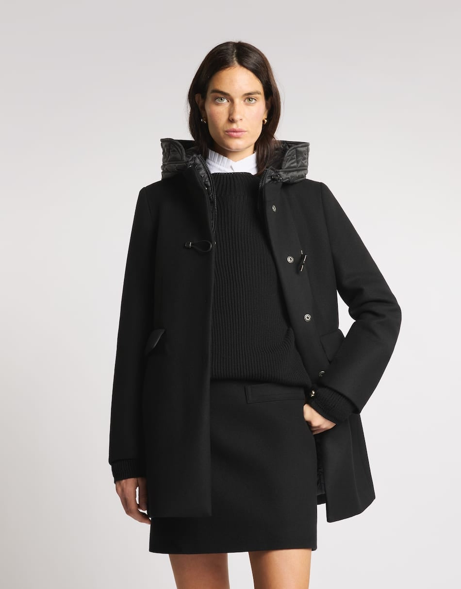 Toggle Coat in panno garzato di lana e cashmere<BR/> NAW59533430YM VB999 FAY 