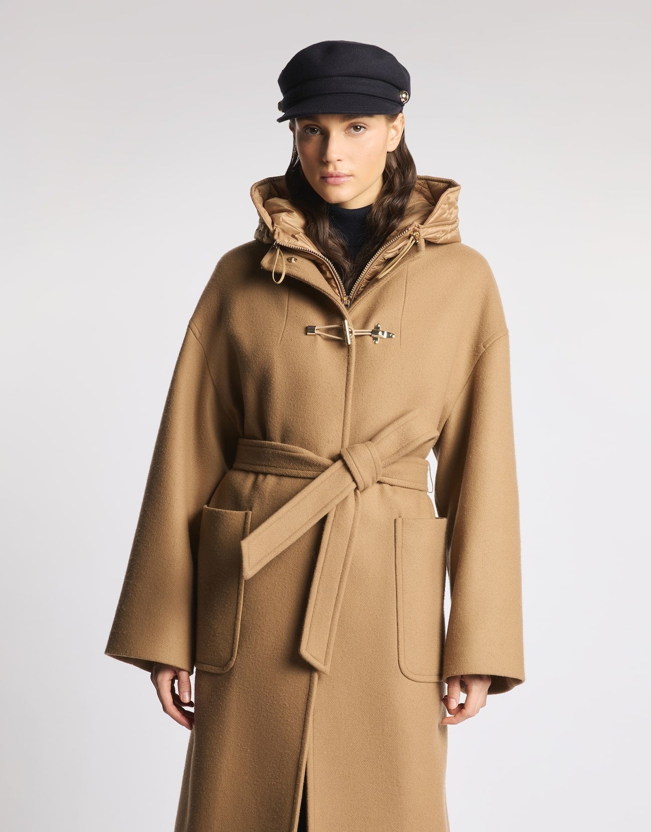 Toggle Coat in panno di lana e cashmere<BR/> NAW59533530YM VC809 FAY 
