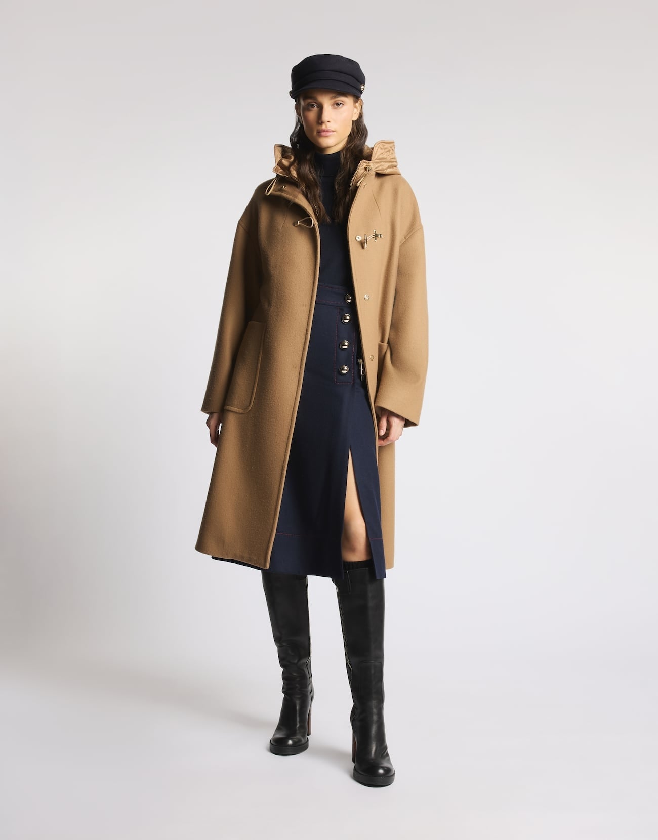 Toggle Coat in panno di lana e cashmere<BR/> NAW59533530YM VC809 FAY 