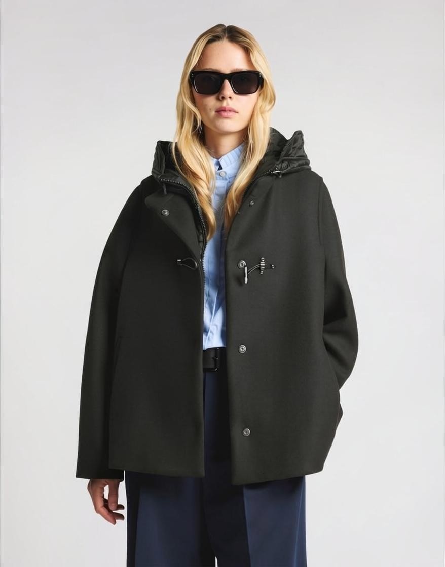 Cappa Toggle Coat in panno garzato di lana e cashmere NAW59533730YM VB999 FAY 