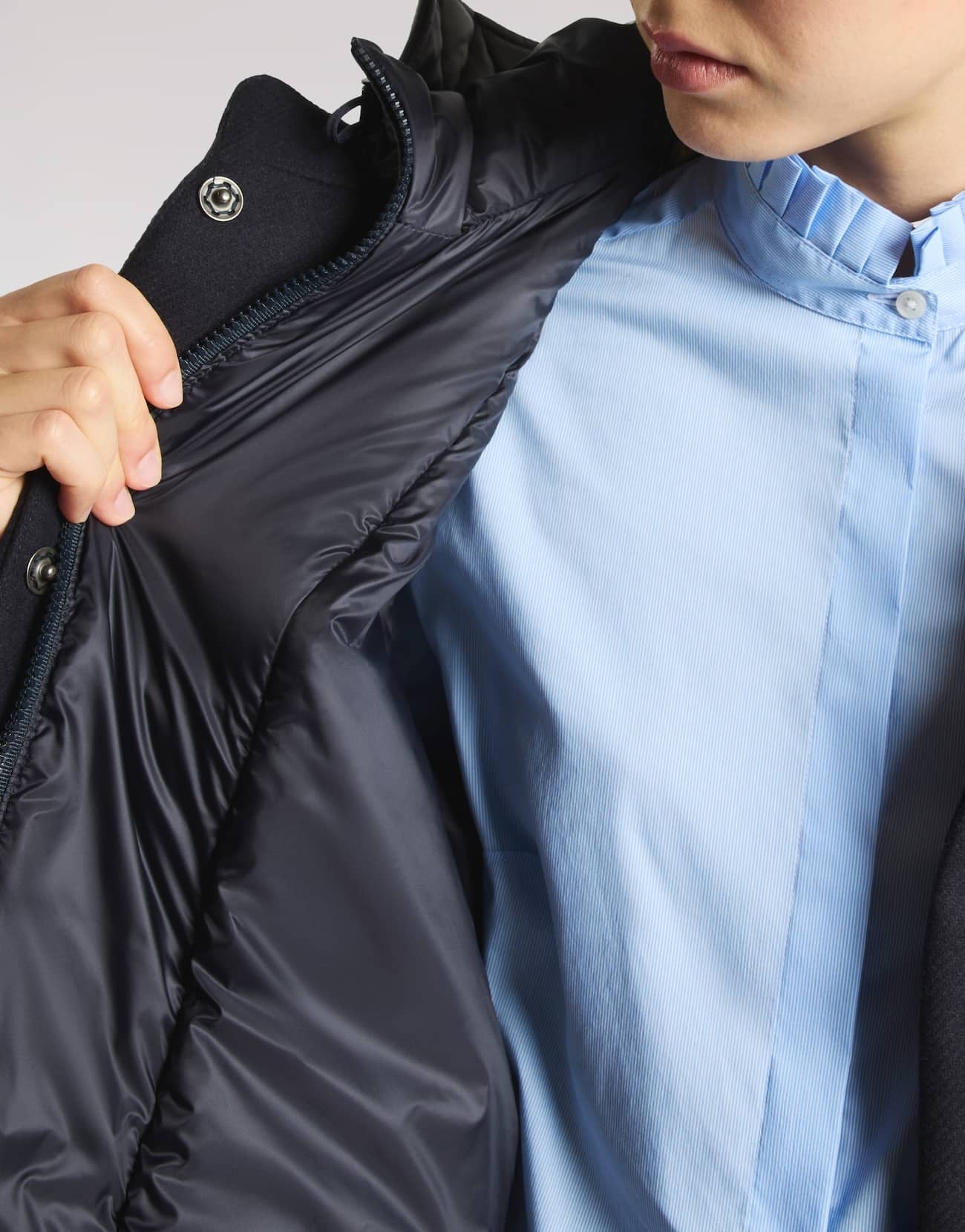 Cappa Toggle Coat in panno garzato di lana e cashmere NAW59533730YM VU809 FAY 