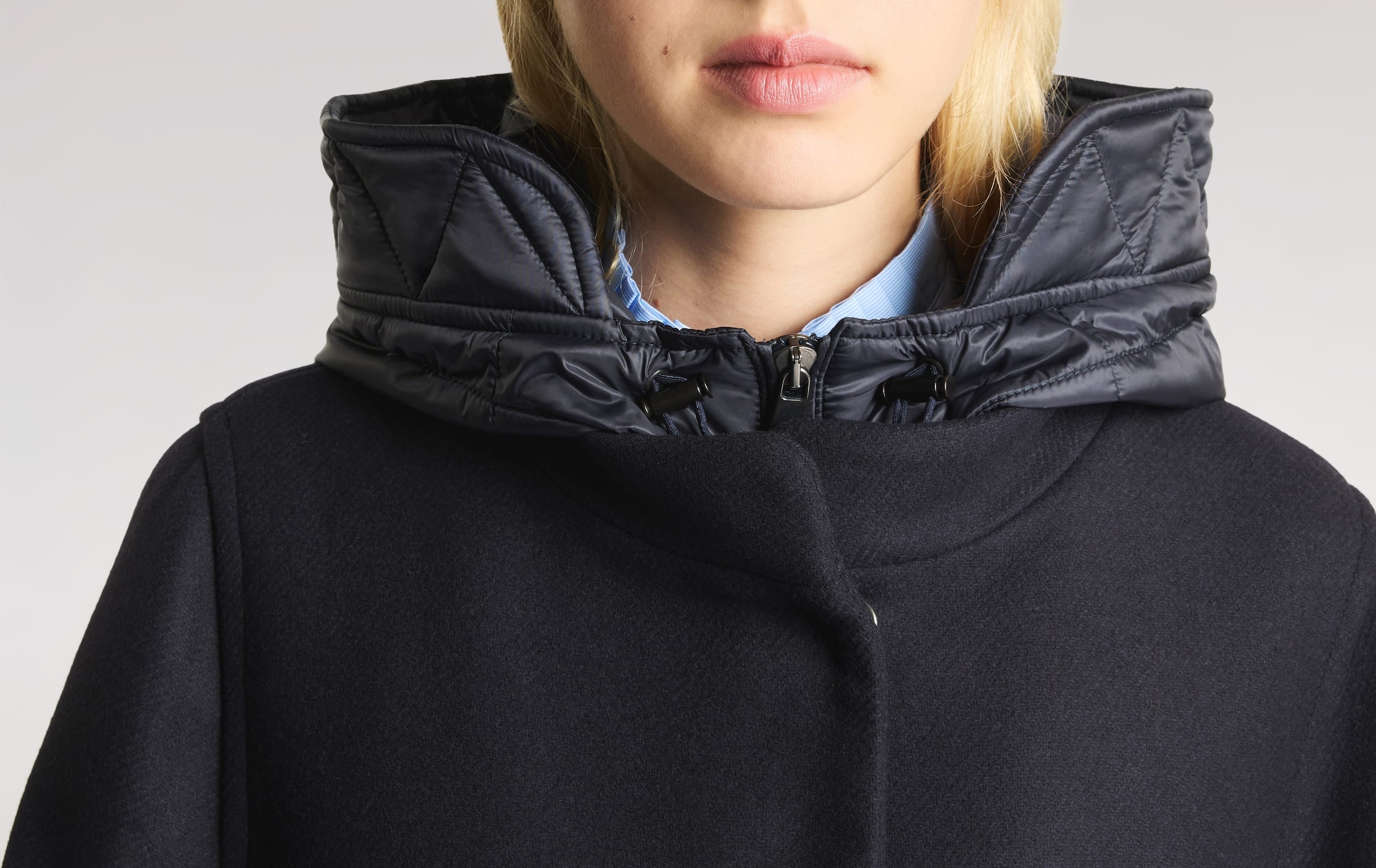 Cappa Toggle Coat in panno garzato di lana e cashmere NAW59533730YM VU809 FAY 