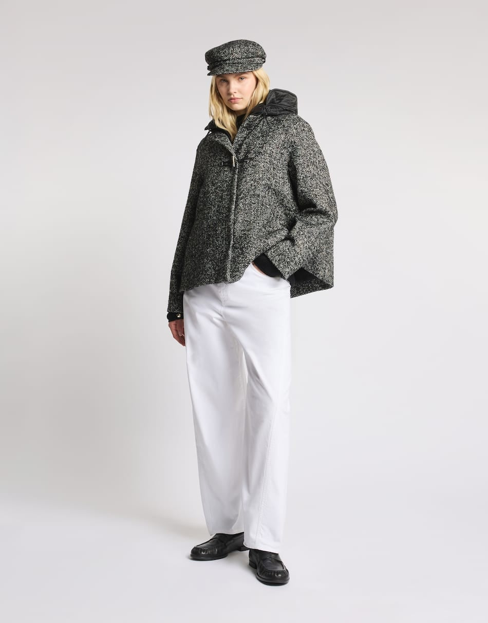 Cappa Toggle Coat in resca frisé misto lana<BR/> NAW59533730YQ VB999 FAY 
