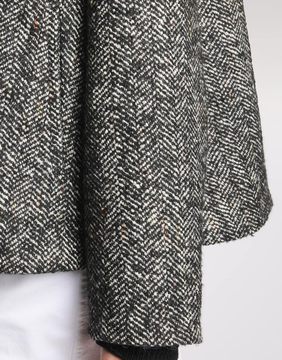 Cappa Toggle Coat in resca frisé misto lana<BR/> NAW59533730YQ VB999 FAY 