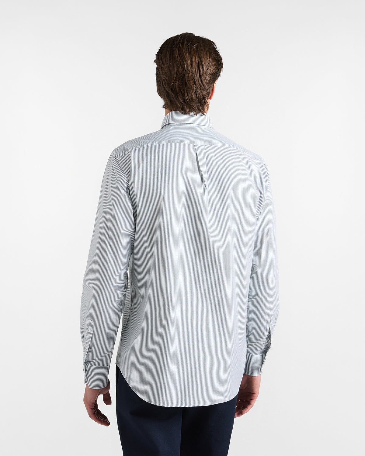 Camicia Uomo riga oxford tinto filo Regular Fit verde chiaro CRR011013933B 643* HARMONT & BLAINE 