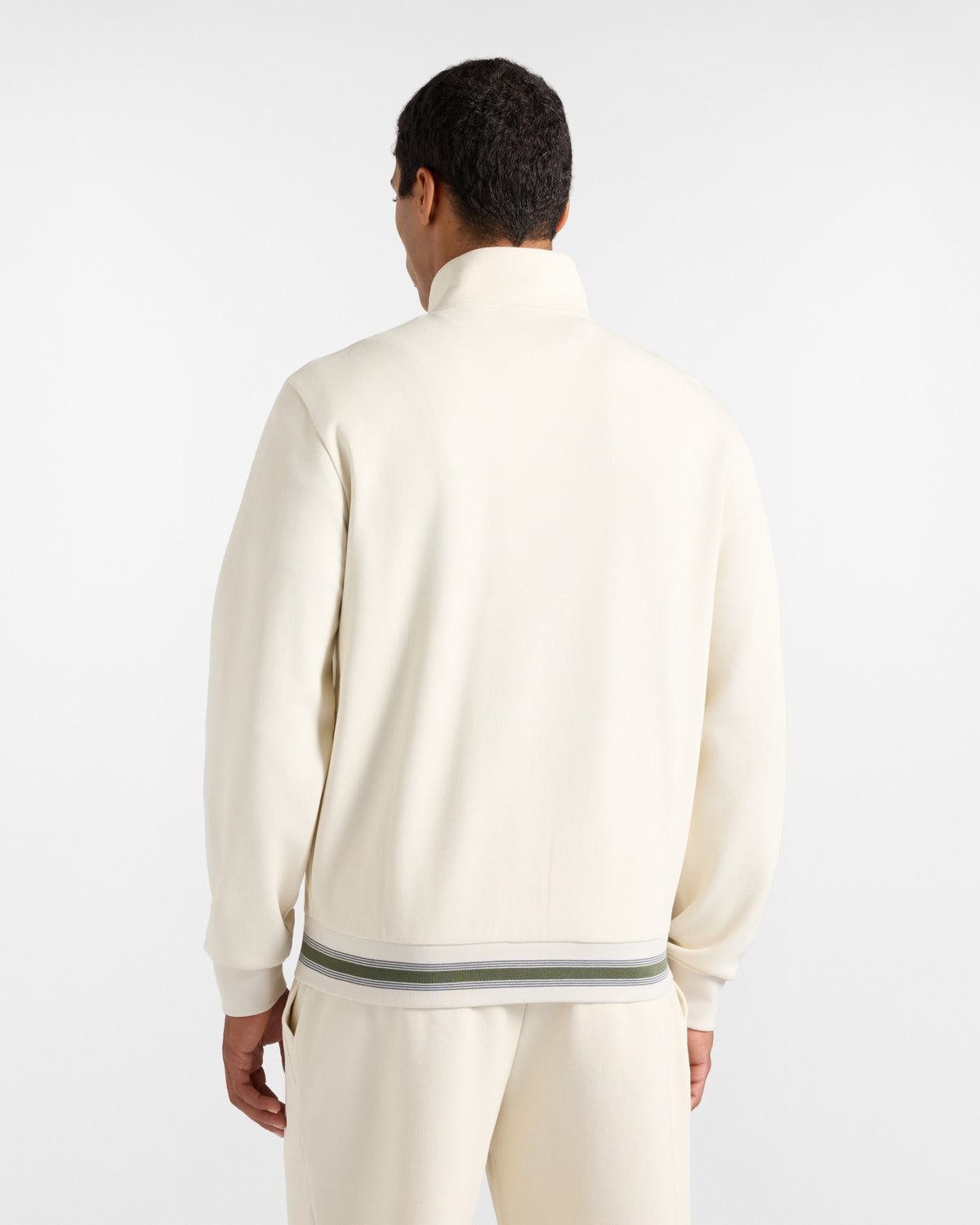 Felpa Uomo full zip in piquet beige con collo alto<BR/> FRR246021942 227 HARMONT & BLAINE 
