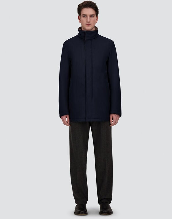 CAPPOTTO IN TWILL MELANGE E SUEDE EFFECT CA000230U12730 9250 HERNO 
