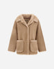 CAPPOTTO CORTO IN TOCCO PELLICCIA EFFETTO VISONE
