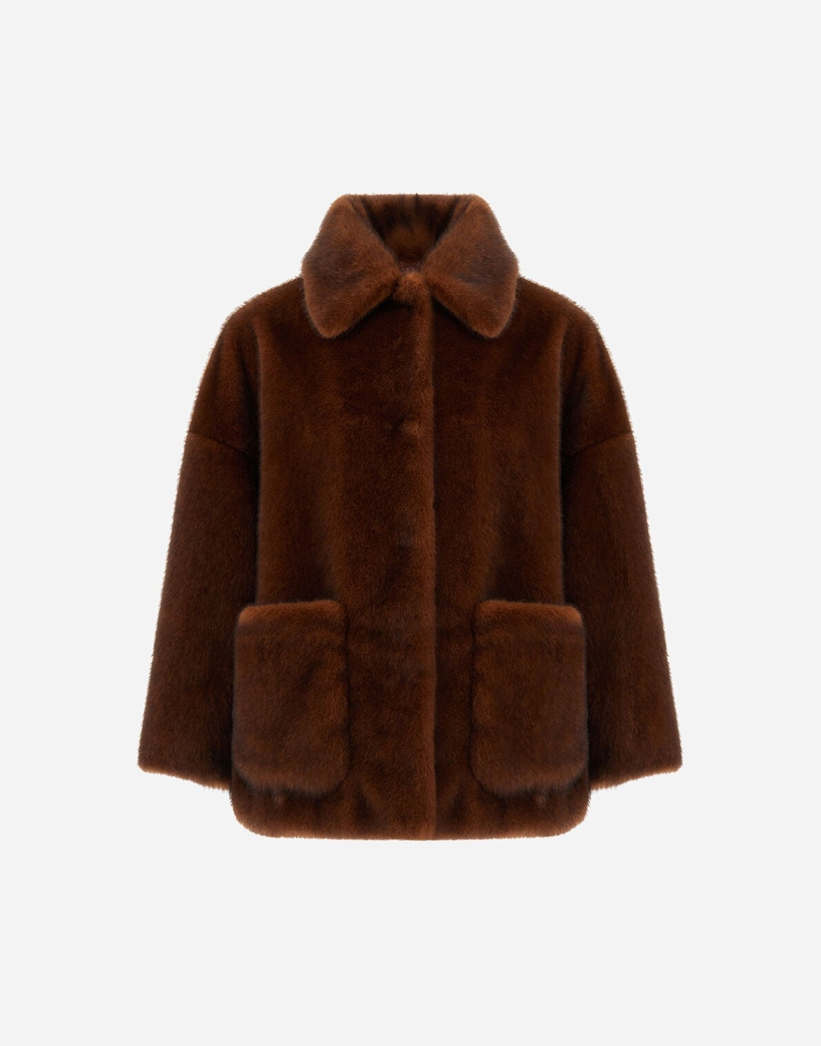 CAPPOTTO CORTO IN TOCCO PELLICCIA EFFETTO VISONE GC000600D12739 8800 HERNO 
