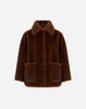 CAPPOTTO CORTO IN TOCCO PELLICCIA EFFETTO VISONE