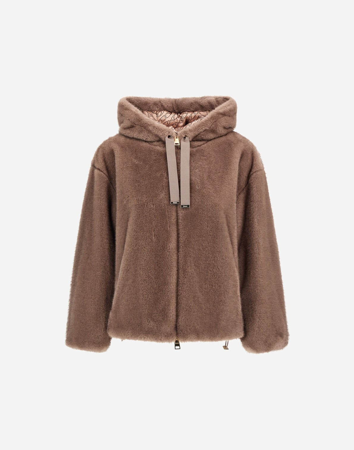 BOMBER IN MELANGE ALTERNATIVE MINK FUR<BR/> GI000318D12739 2700 HERNO 