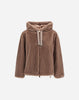 BOMBER IN MELANGE ALTERNATIVE MINK FUR