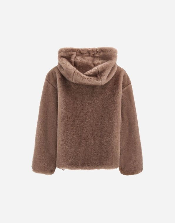 BOMBER IN MELANGE ALTERNATIVE MINK FUR<BR/> GI000318D12739 2700 HERNO 