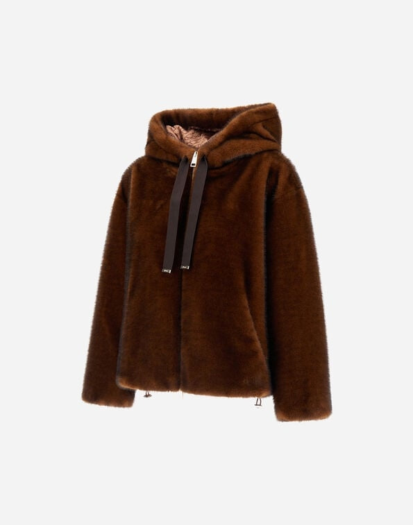 BOMBER IN MELANGE ALTERNATIVE MINK FUR GI000318D12739 8800 HERNO 