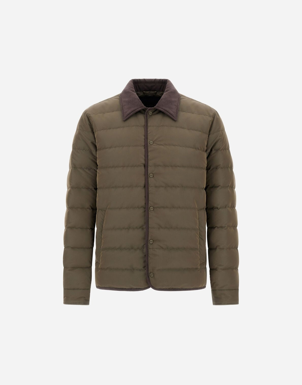 SHACKET IN NYLON EFFETTO CANGIANTE E SUEDE EFFECT<BR/> PI001346U12860 7730 HERNO 