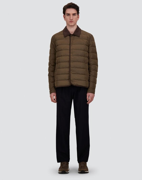 SHACKET IN NYLON EFFETTO CANGIANTE E SUEDE EFFECT<BR/> PI001346U12860 7730 HERNO 