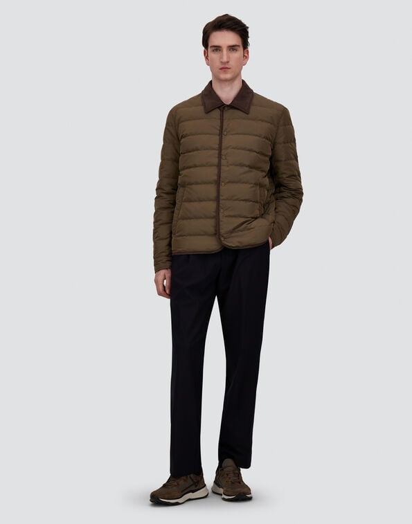 SHACKET IN NYLON EFFETTO CANGIANTE E SUEDE EFFECT<BR/> PI001346U12860 7730 HERNO 