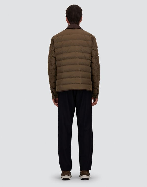 SHACKET IN NYLON EFFETTO CANGIANTE E SUEDE EFFECT<BR/> PI001346U12860 7730 HERNO 