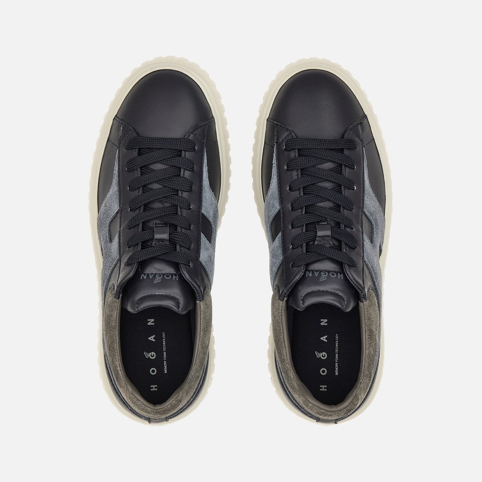 Sneakers Hogan H-Stripes<BR/>Blu HXM6450FE91N1 M760X HOGAN 