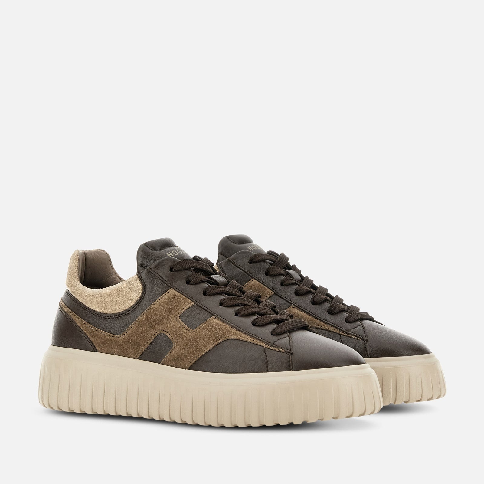 Sneakers Hogan H-Stripes<BR/>Marrone<BR/> HXM6450FE91N1 M760Y HOGAN 